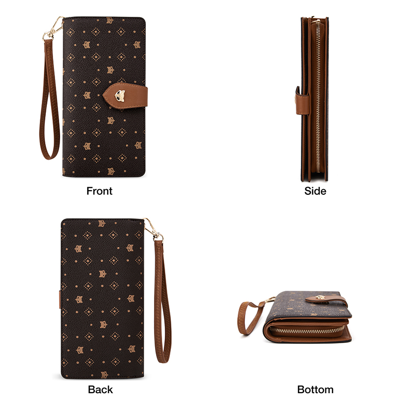 FOXER กระเป๋าสตางค์ใบยาวสำหรับ - Monogram Keychain Leather บทวิจารณ์และราคา