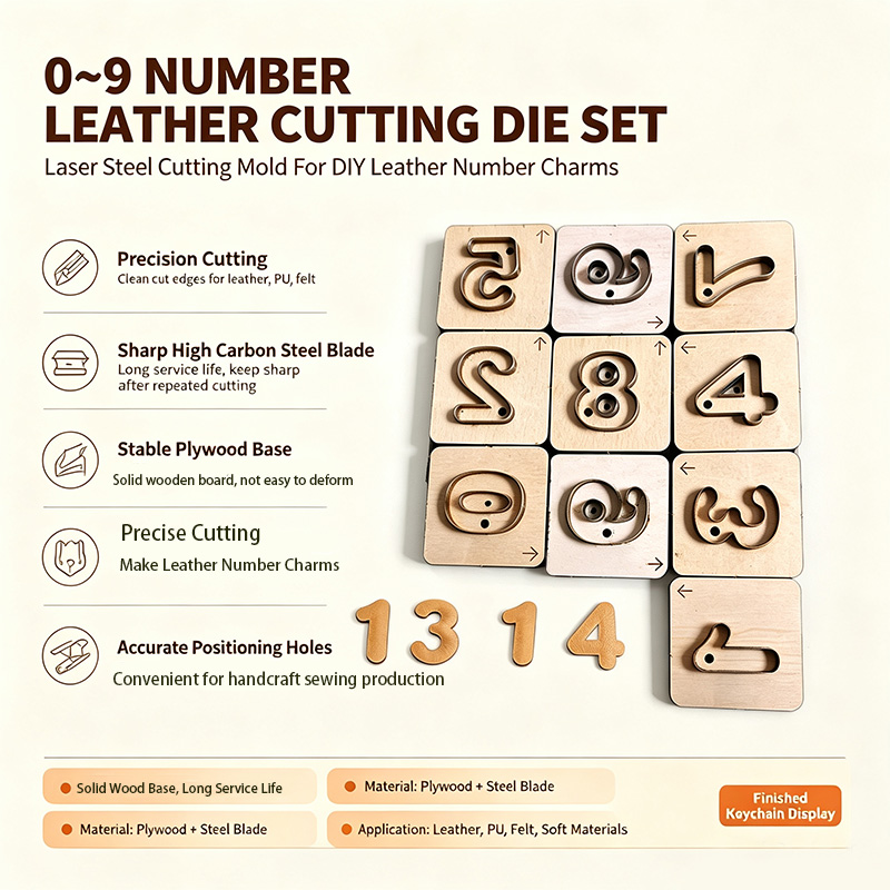 แม่พิมพ์ตัดหนังสำหรับทำพวงกุญแ - Monogram Keychain Leather บทวิจารณ์และราคา