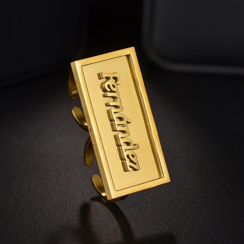 แหวนชื่อแฟชั่นสั่งทำแหวนสแตนเล - Initial Ring Custom บทวิจารณ์และราคา