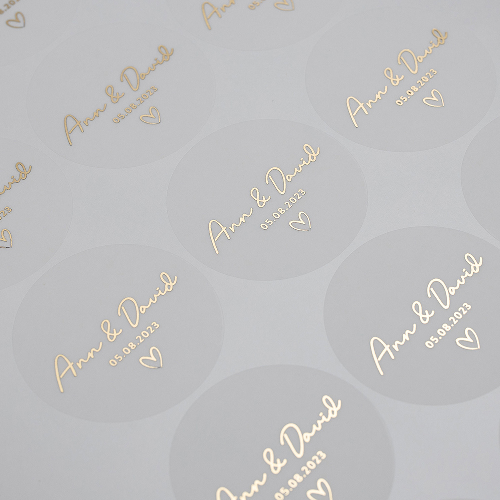 Custom 50 ชิ้นรอบทองฟอยล์ Clea - Personalised Candle Label บทวิจารณ์และราคา
