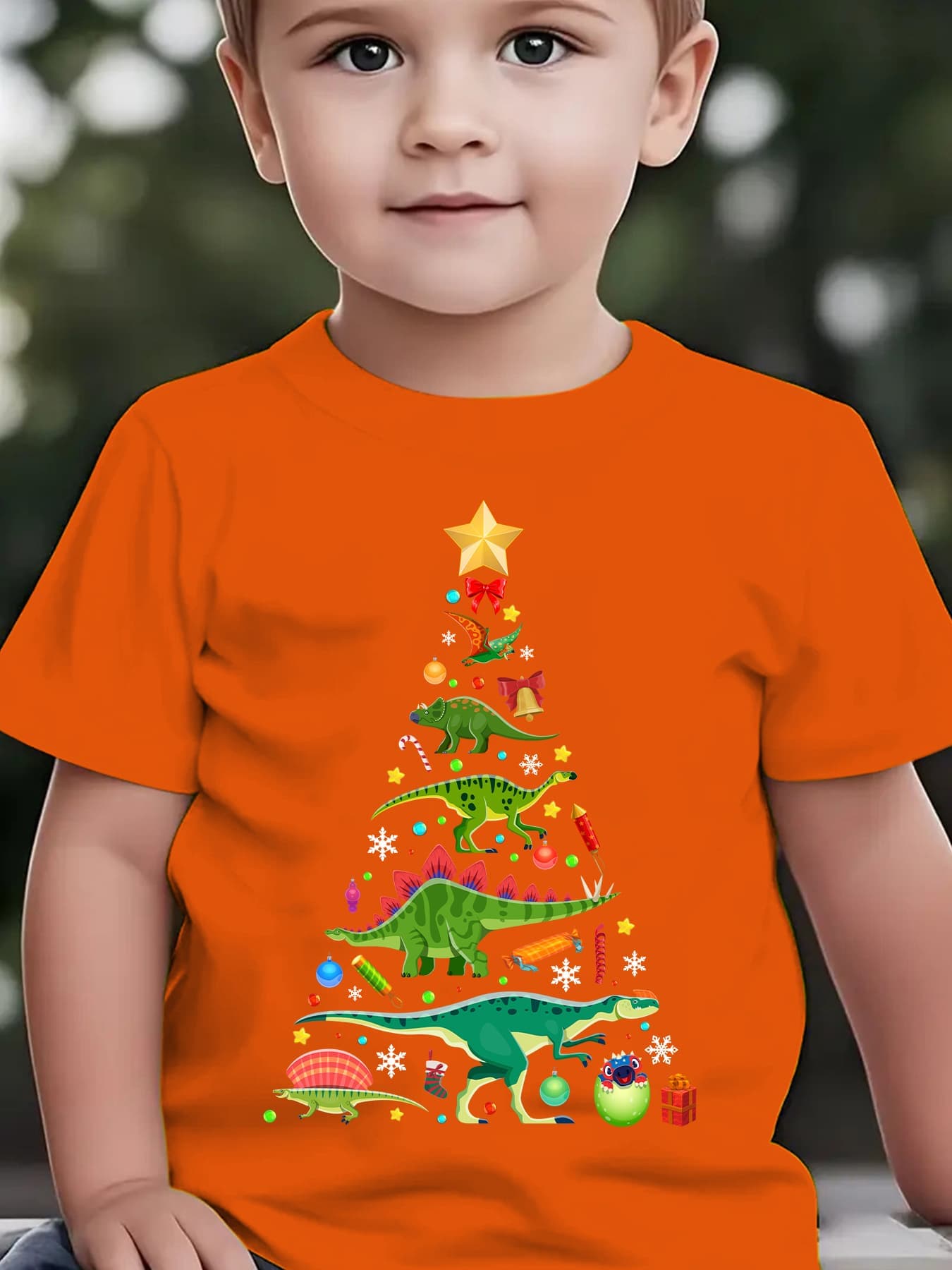 คริสต์มาส เสื้อยืดแฟชั่นเด็กฤด - Family Tree Print บทวิจารณ์และราคา
