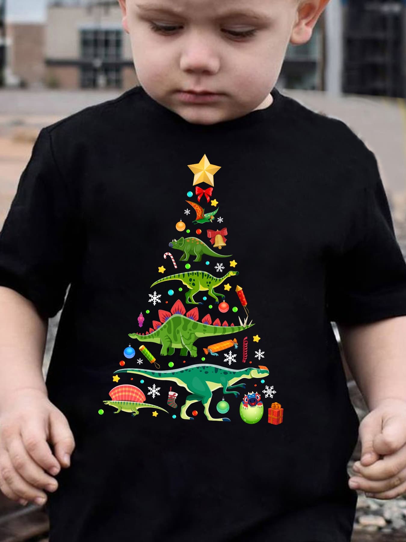 คริสต์มาส เสื้อยืดแฟชั่นเด็กฤด - Family Tree Print บทวิจารณ์และราคา