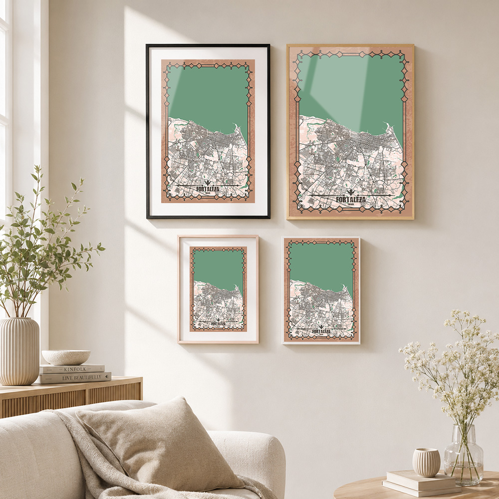 แผนที่เมืองฟอร์ตาเลซา ภาพพิมพ์ - Custom Map Poster บทวิจารณ์และราคา