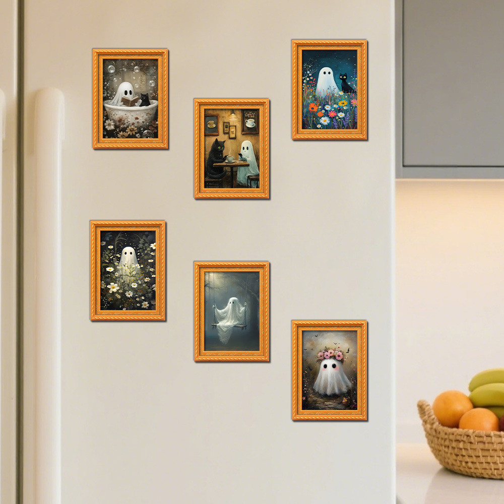 แม่เหล็กติดตู้เย็นลายฮาโลวีน 3 - Engraved Wood Frame บทวิจารณ์และราคา