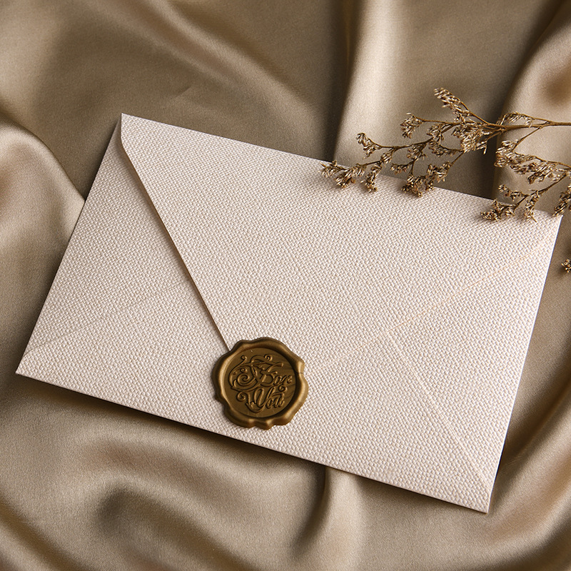 ชุดกระดาษซองกระดาษผ้าลินินสีน้ - Wax Seal Letter Kit บทวิจารณ์และราคา